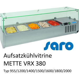 Aufsatzk&uuml;hlvitrine METTE VRX 380 (Breite 955mm - 2000mm)