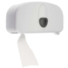 Toilettenpapierspender f&uuml;r 2 Systemrollen Kunstoff wei&szlig;