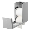 Toilettenpapierspender f&uuml;r 2 Standard Rollen Edelstahl geb&uuml;rstet