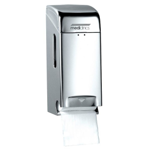 Toilettenpapierspender f&uuml;r 2 Standard Rollen Edelstahl Hochglanz
