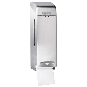 Toilettenpapierspender f&uuml;r 3 Standard Rollen Edelstahl geb&uuml;rstet