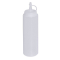Quetschflasche Polyethylen mit Schraubdeckel Neutralwei&szlig; 0,25 liter Gesamth&ouml;he 19cm Durchmesser 5 cm