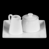 Milch- &amp; Zucker-Set 3-tlg. quadr. 19 x 19 cm