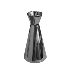 Blumenvase 14 cm X-Form silber