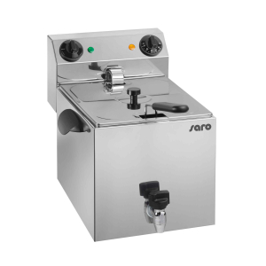 SARO Fritteuse FT10VTS 10 L 6000W 400V mit Ablaßhahn, Modell PROFRI 10