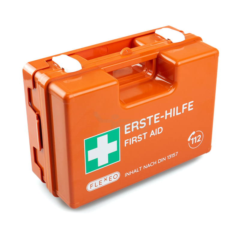 Erste-Hilfe-Koffer SAN Verbandskasten orange leer - tomy-gastrobedarf
