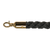 Absperrkordel luxus schwarz, messing, &Oslash; 3cm, L&auml;nge 157 cm, 10102BB