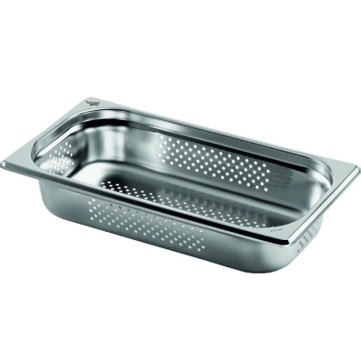 Tomy Gastronormbehälter Edelstahl perforiert 1/3 GN 100 mm tief